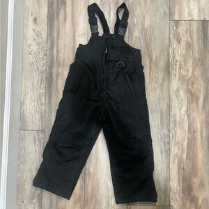 Black Snow Bib Overalls